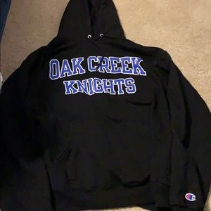 Black champion oak creek knights hoodie
